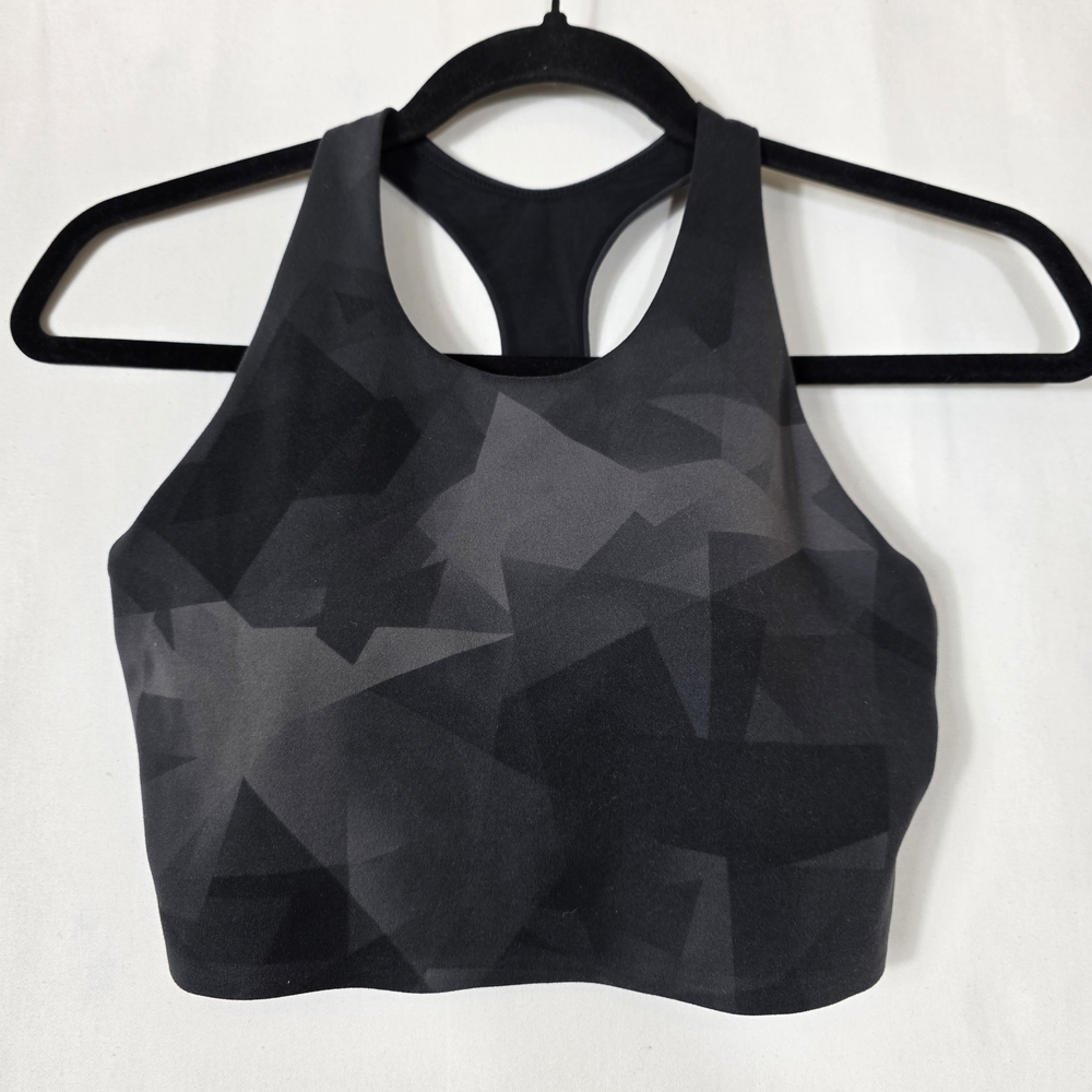 Uniqlo Black Geometric Sports Bra